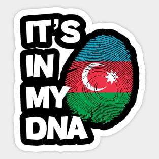 Flag of Azerbaijan  in fingerprint Sticker